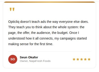 Ad training testimonial