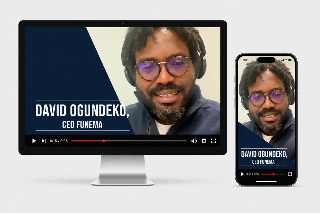Opticliq's video creation project for Funema (Mockup)